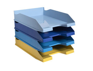 Bandeja de Sobremesa Exacompta Bee Blue Plastico Set de 4 Unidades Colores Surtidos