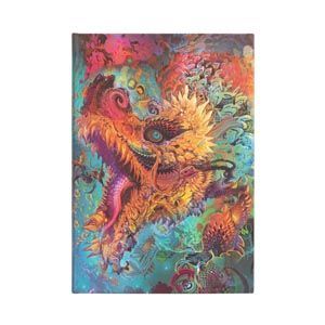 Cuaderno Paperblanks Liso Midi T/d Dragon Cromatico Colección Android Jones