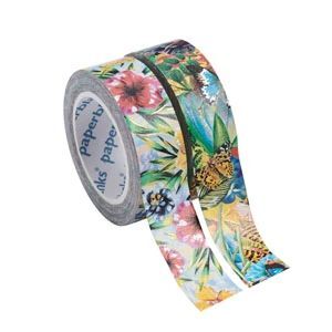 Pack 2 Cintas Decorativas Washi Tape Paperblanks Ola/jardín Tropical