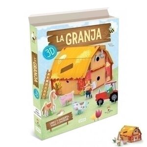 Puzle 3D y Libro Sassi Manolito Books la Granja 3D - Catalan 43 Piezas (+3 Años)