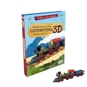 Puzle 3D y Libro Sassi Manolito Books Construeix una Locomotora 3D - Catalan 48 Piezas (+6 Años)