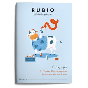Cuaderno Rubio Ortografia 6-7 Años para Empezar á