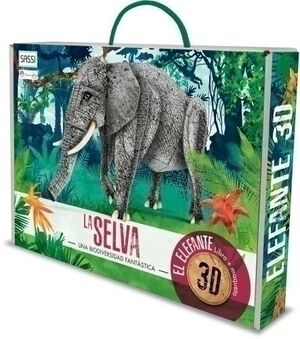 Puzle 3D y Libro Sassi Manolito Books el Elefante 44 Piezas (+6 Años)