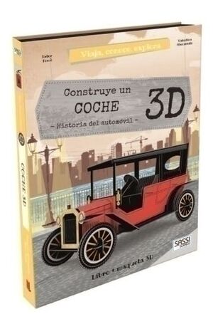 Puzle 3D y Libro Sassi Manolito Books Construye un Coche 3D 32 Piezas (+6 Años)