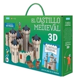 Puzle 3D y Libro Sassi Manolito Books el Castillo Medieval 3D 89 Piezas (+6 Años)