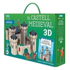 Puzle 3D y Libro Sassi Manolito Books Castell Medieval 3D - Catalan 89 Piezas (+6 Años)