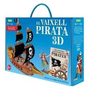 Puzle 3D y Libro Sassi Manolito Books Vaixell Pirata 3D - Catalan 76 Piezas (+6 Años)