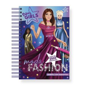 Cuaderno Super Girls Diseña con Diamantes