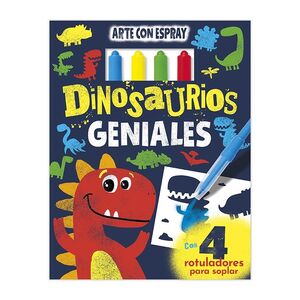 Libro Educativo Imagiland Arte con Espray Dinosaurios Geniales