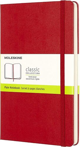 Cuaderno Moleskine Clasico Blanco Tapa Dura L Rojo